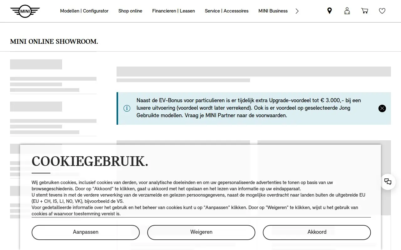 Landing page screenshot