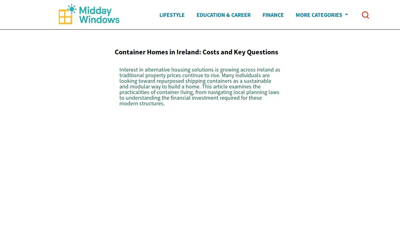 Landing page screenshot