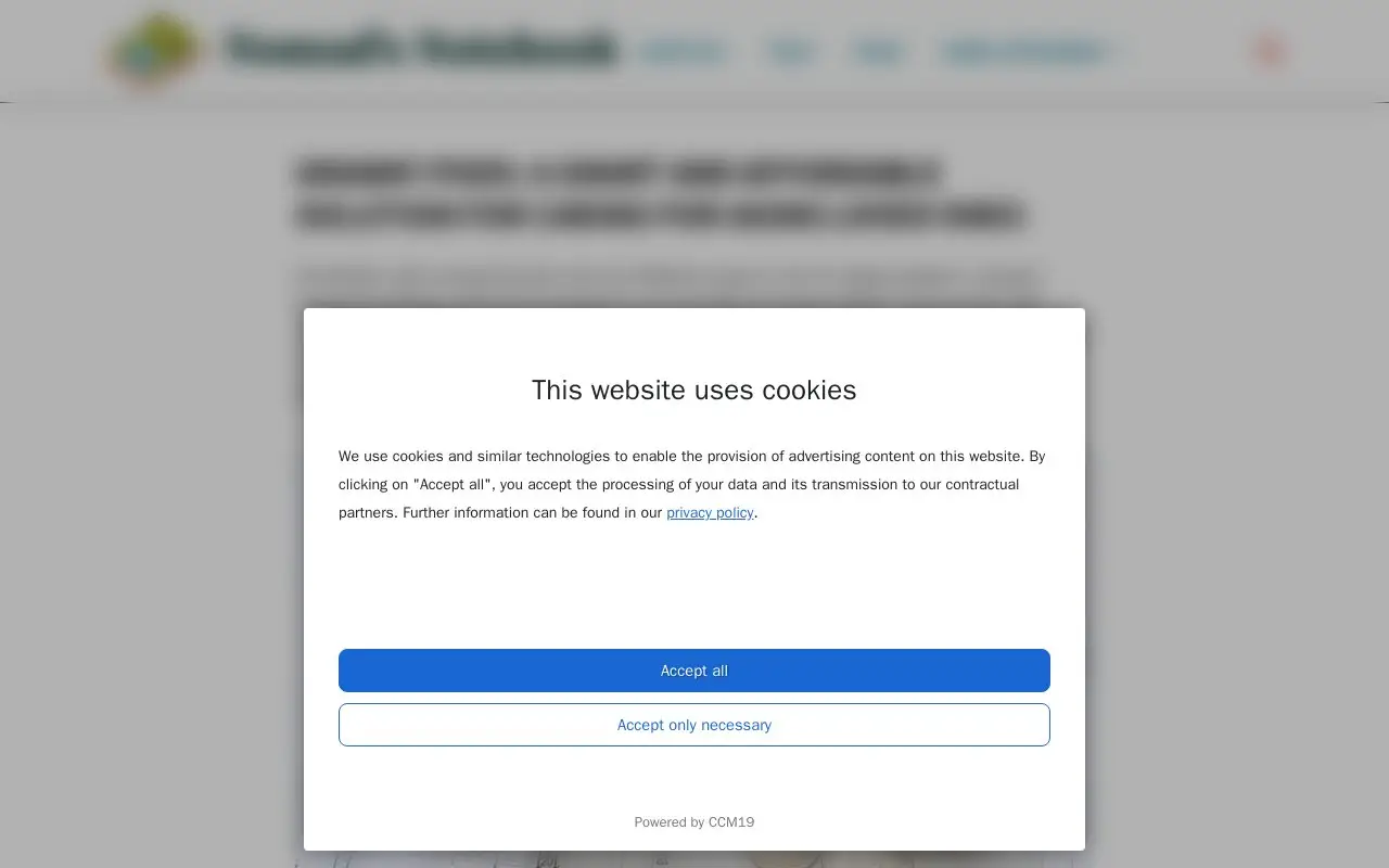 Landing page screenshot