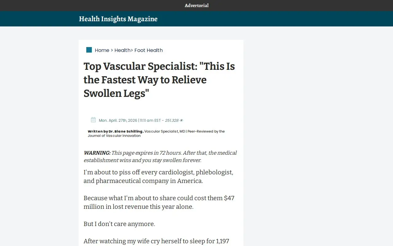Landing page screenshot