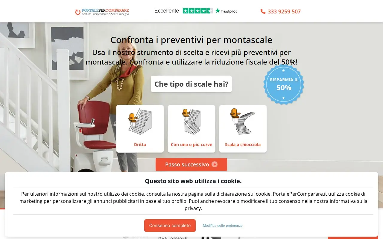 Landing page screenshot
