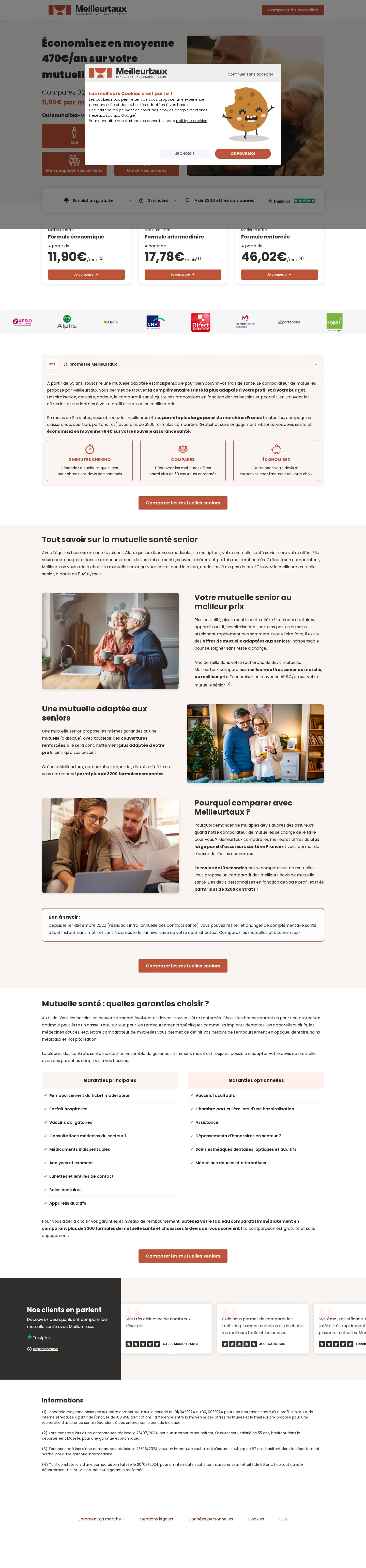 Landing page screenshot