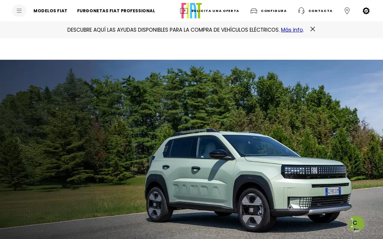 Landing page screenshot