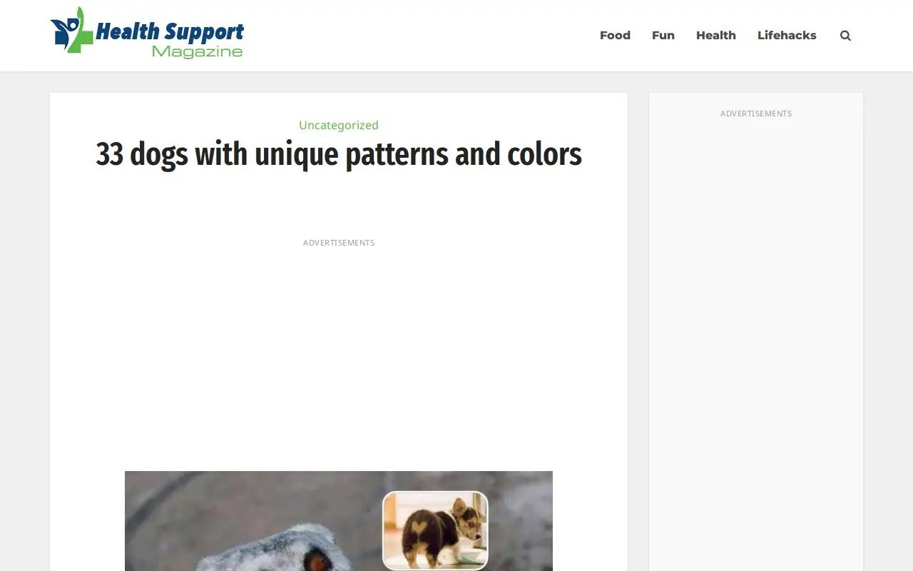 Landing page screenshot