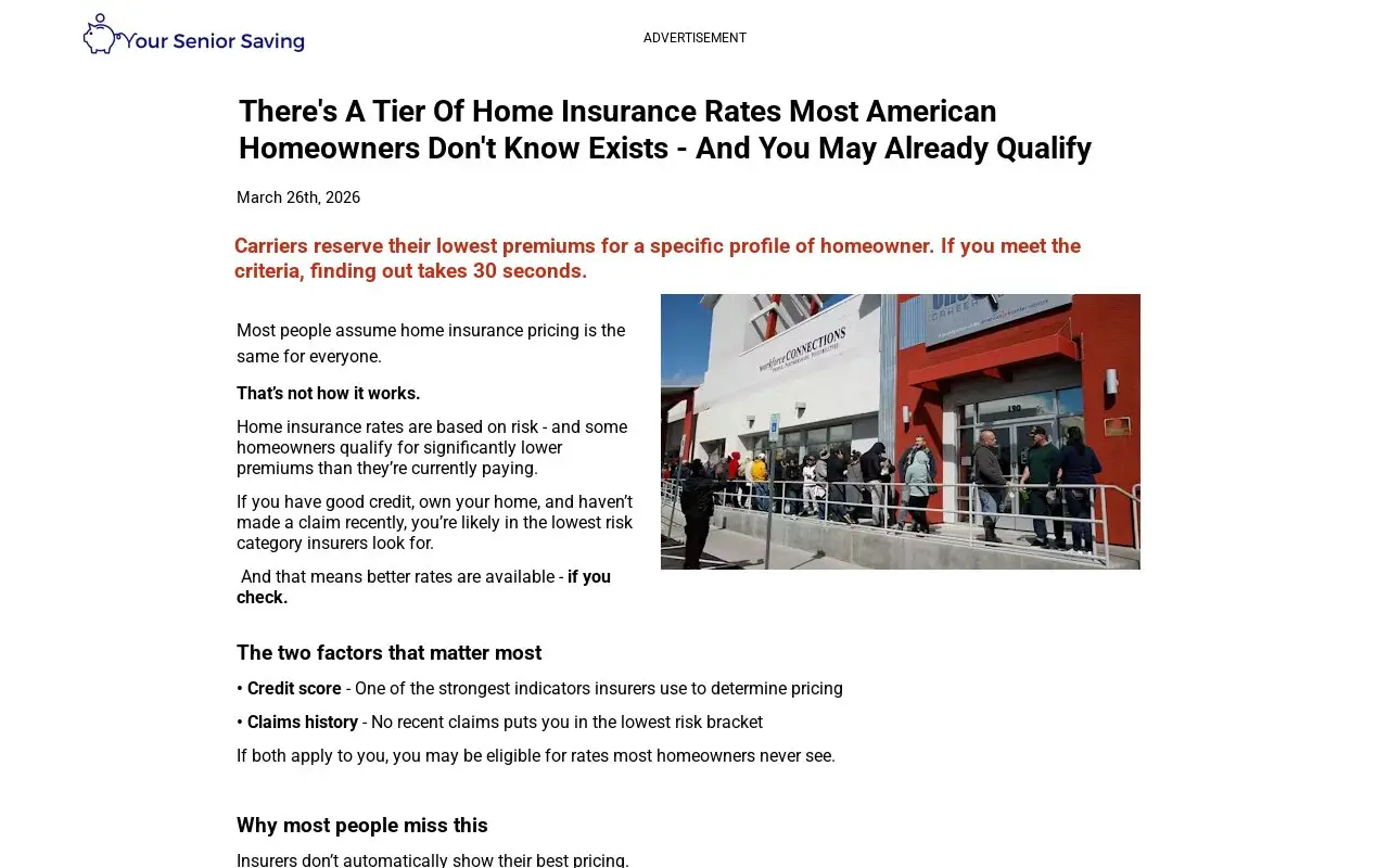 Landing page screenshot