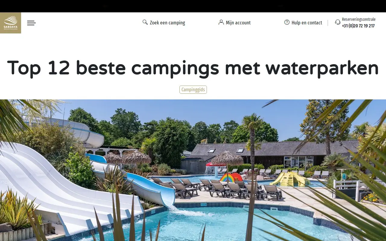 Landing page screenshot