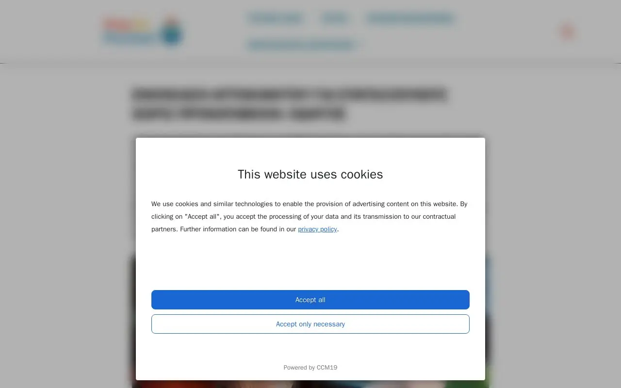Landing page screenshot
