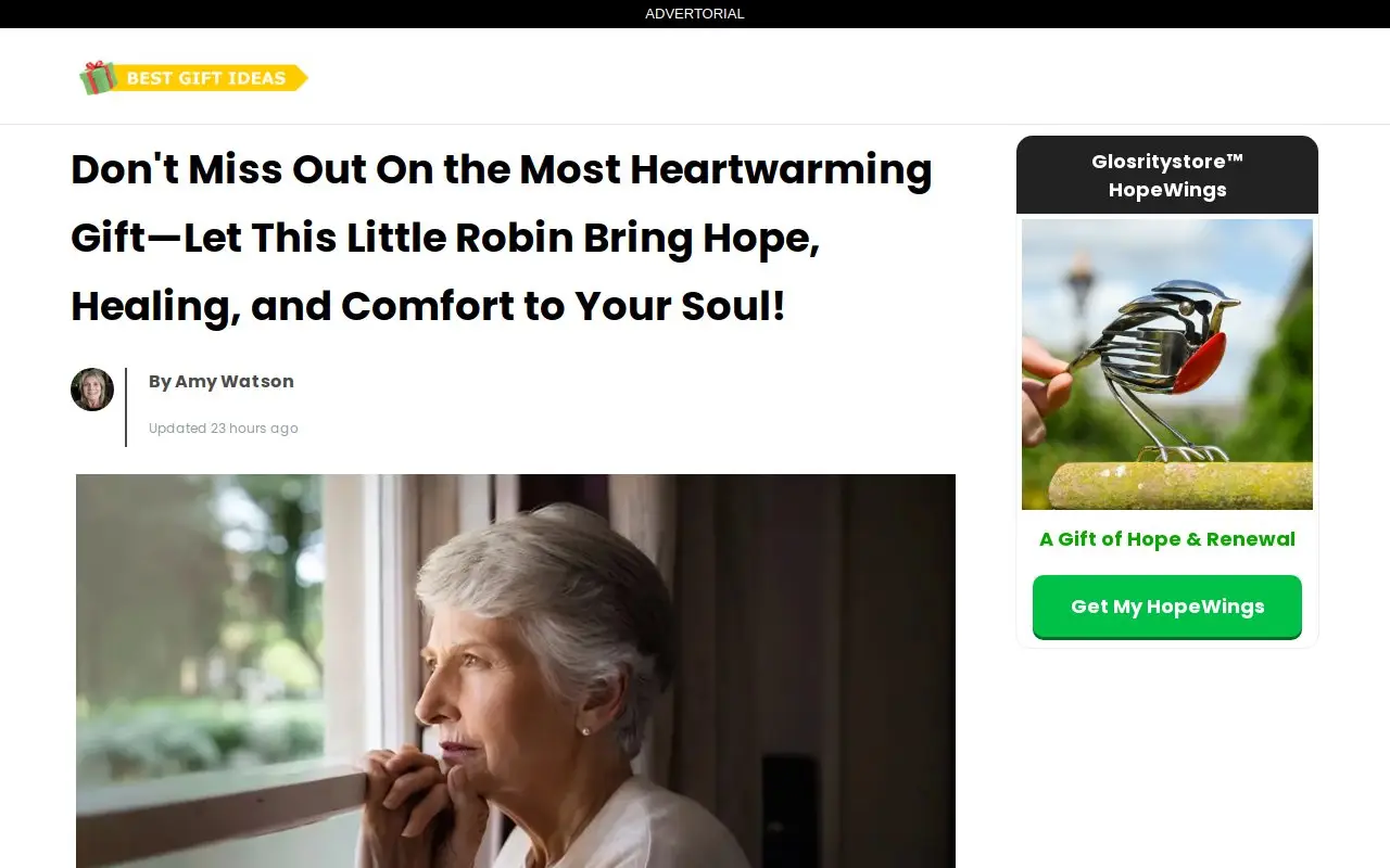 Landing page screenshot