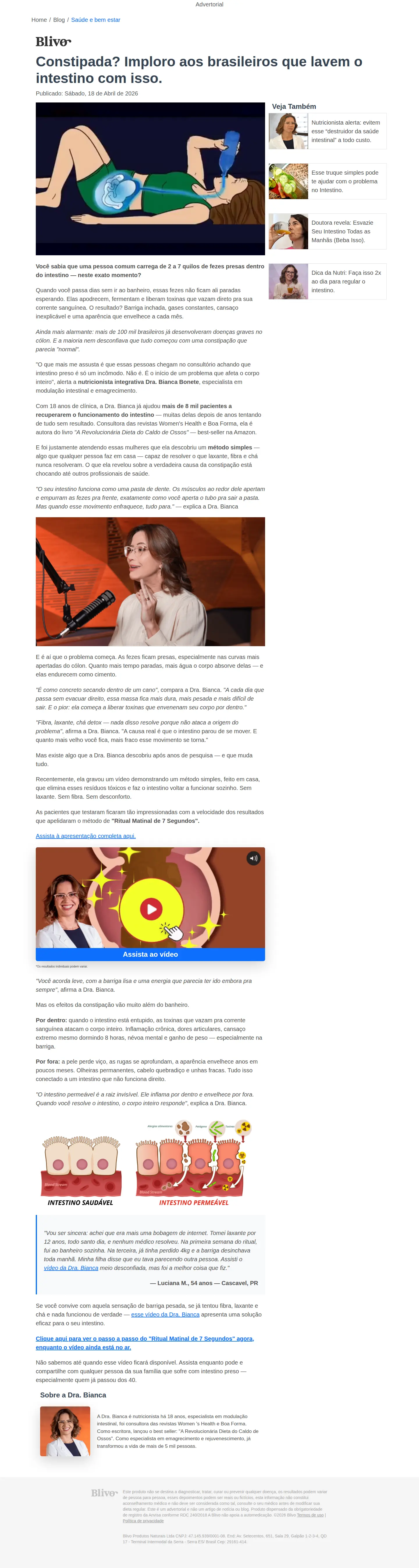Landing page screenshot
