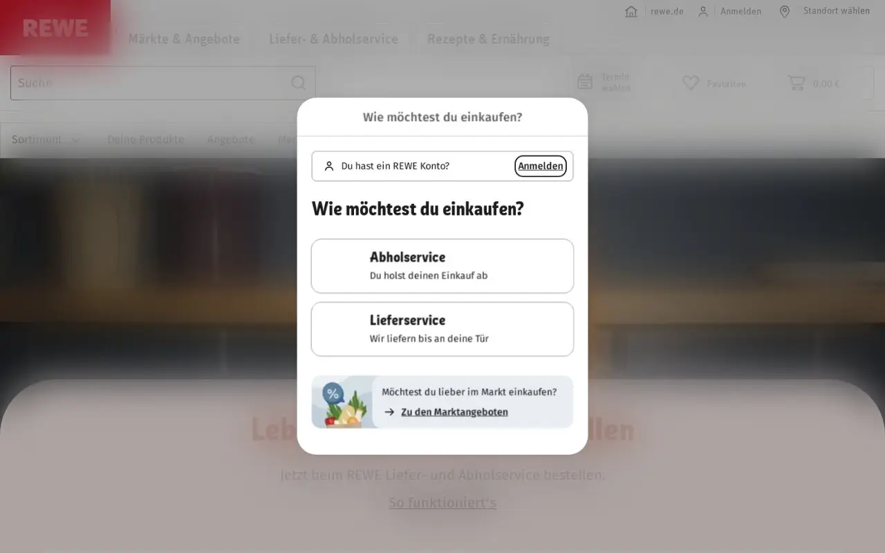 Landing page screenshot