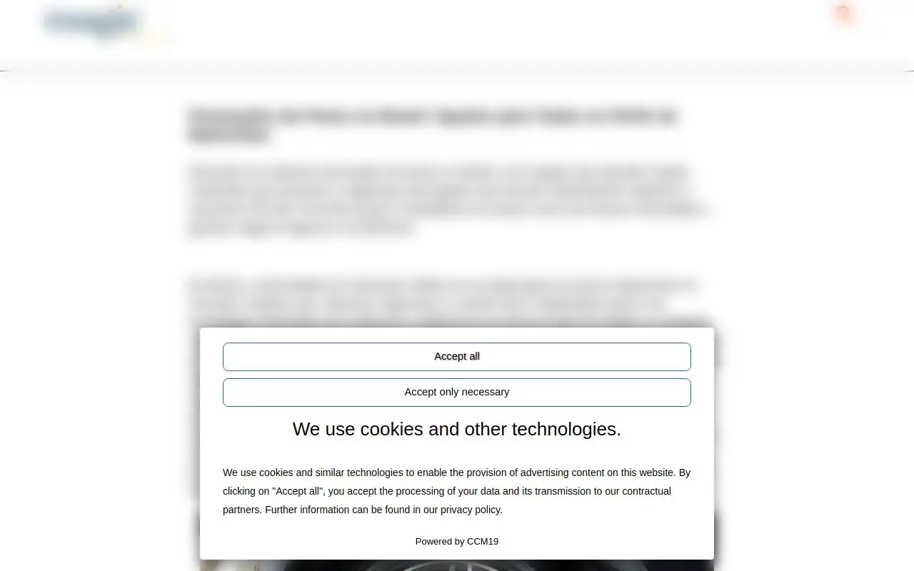 Landing page screenshot
