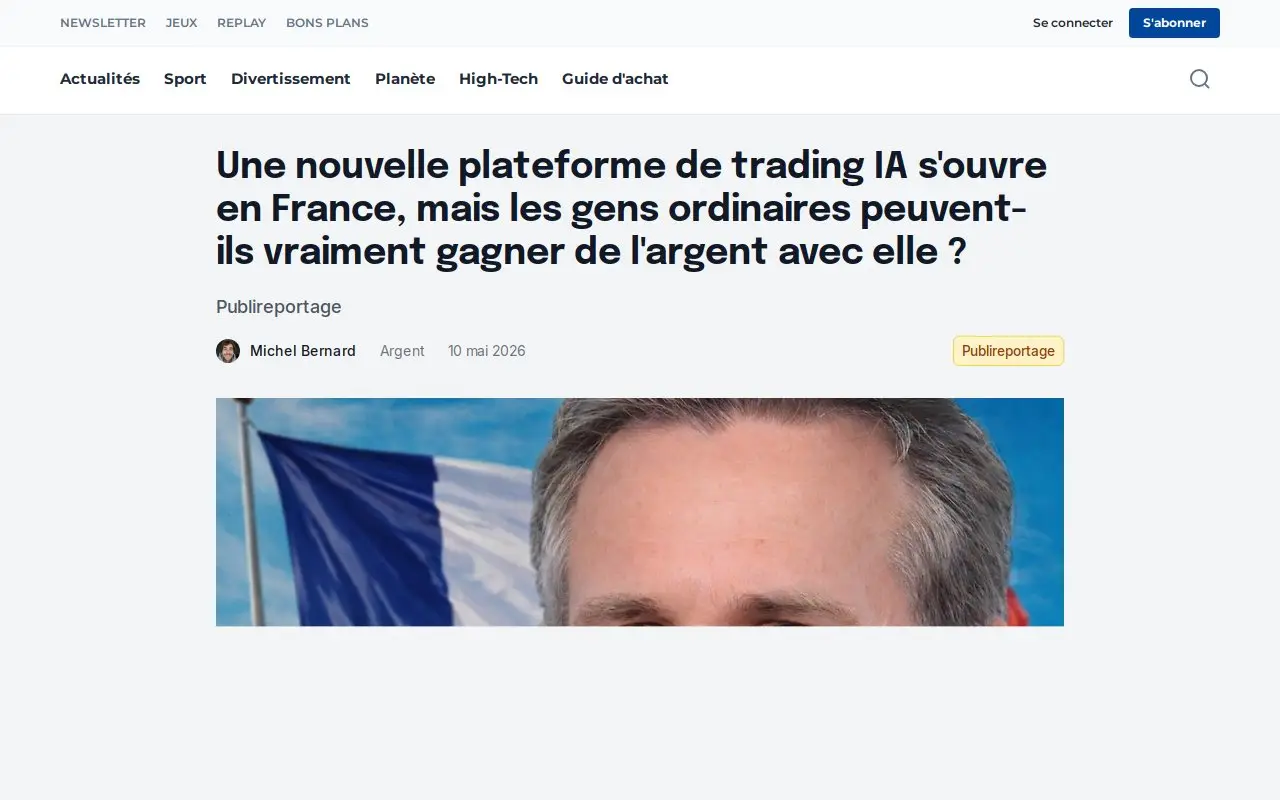 Landing page screenshot