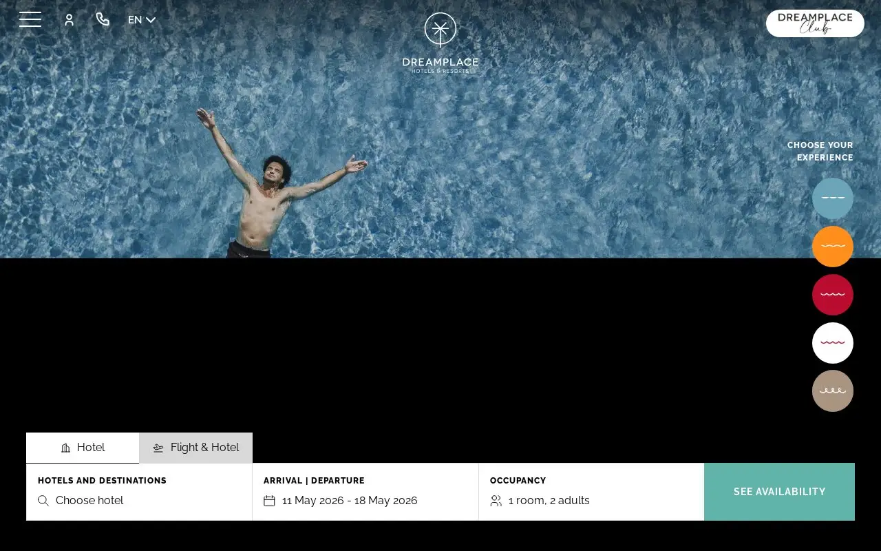 Landing page screenshot