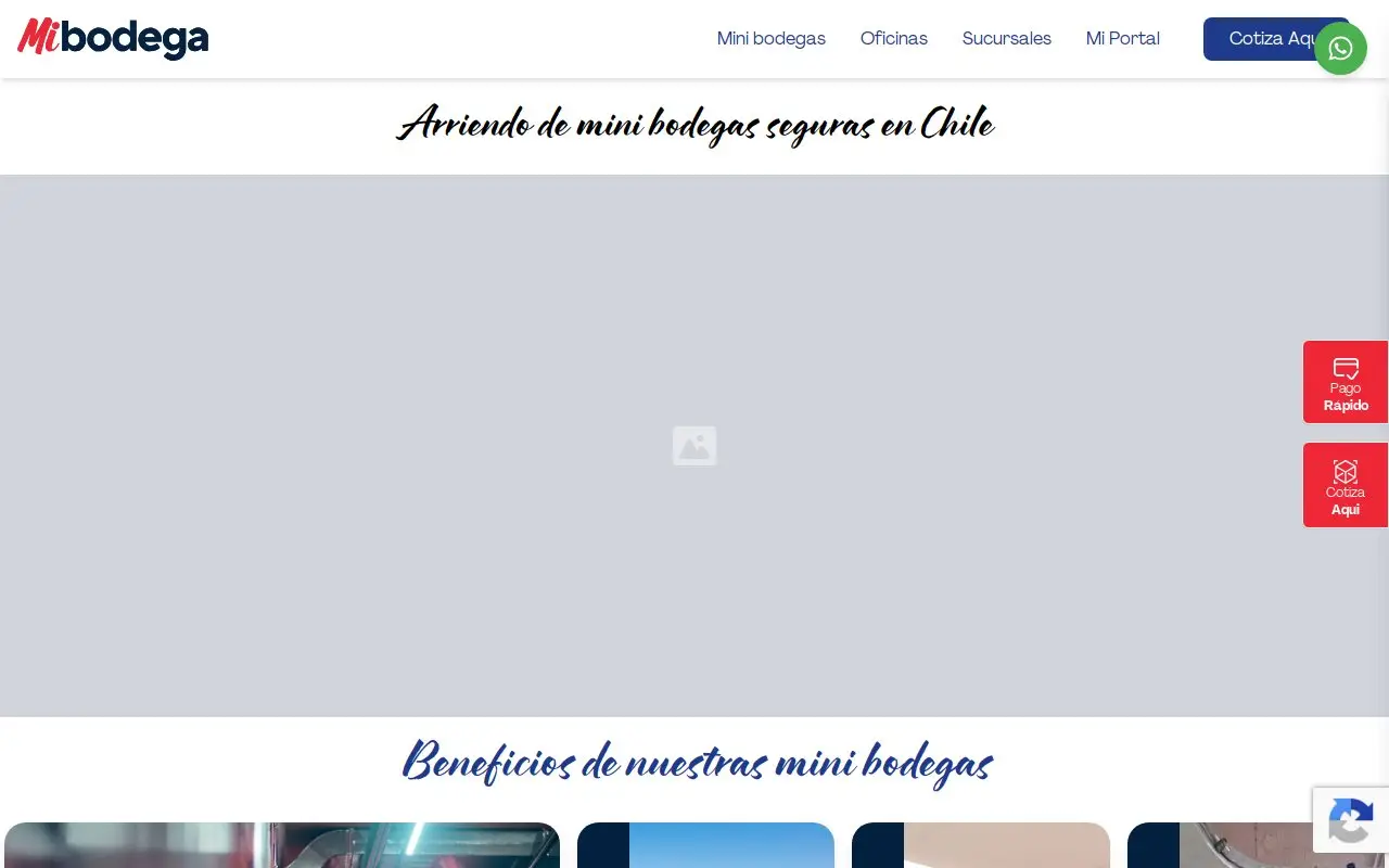 Landing page screenshot
