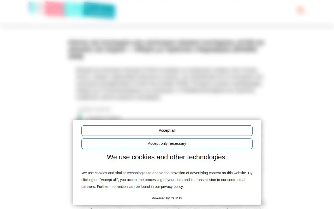 Landing page screenshot