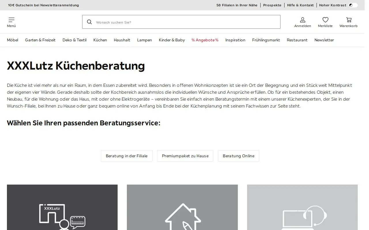 Landing page screenshot