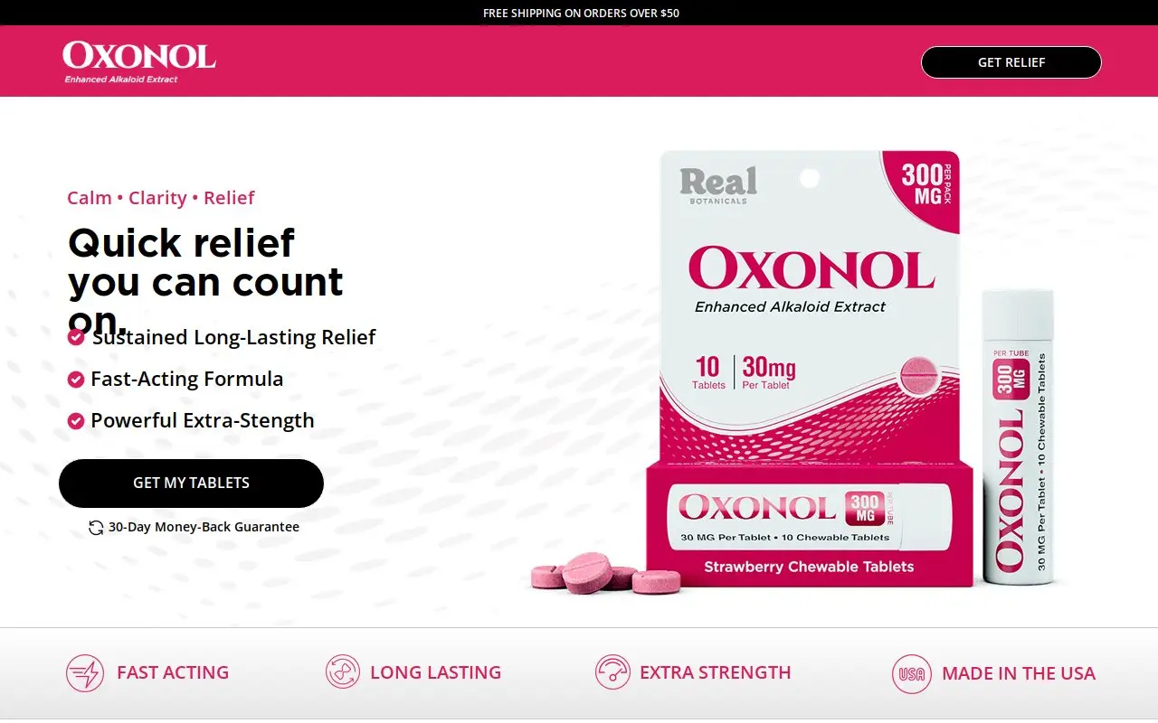 Landing page screenshot
