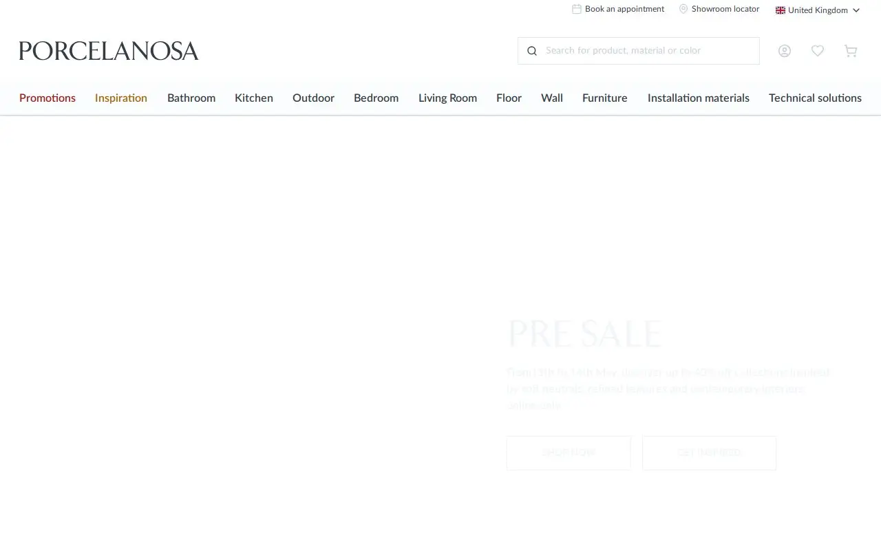 Landing page screenshot
