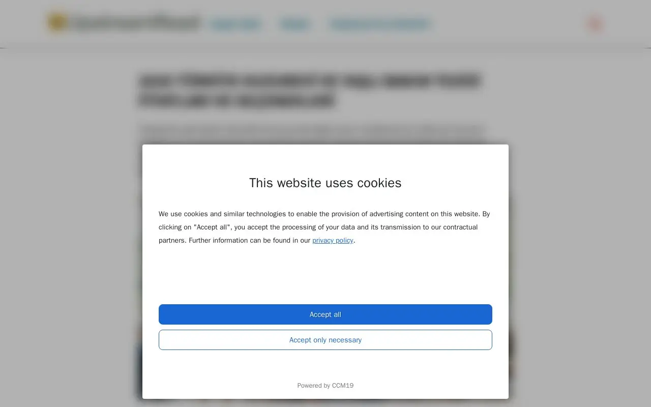 Landing page screenshot