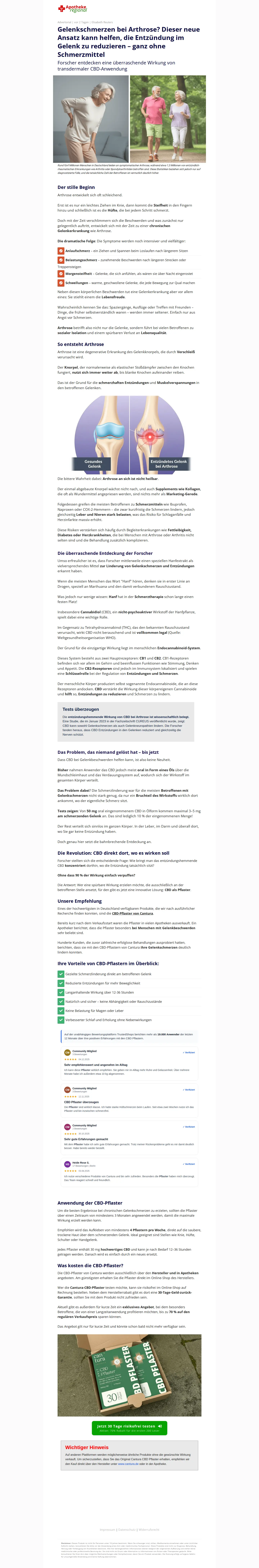 Landing page screenshot