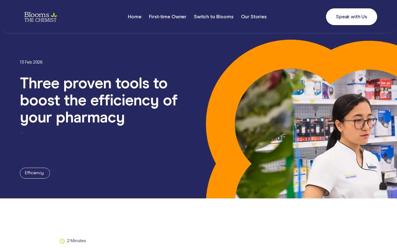 Landing page screenshot