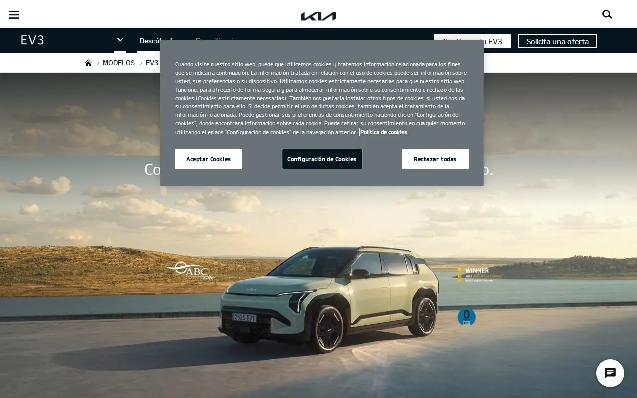 Landing page screenshot