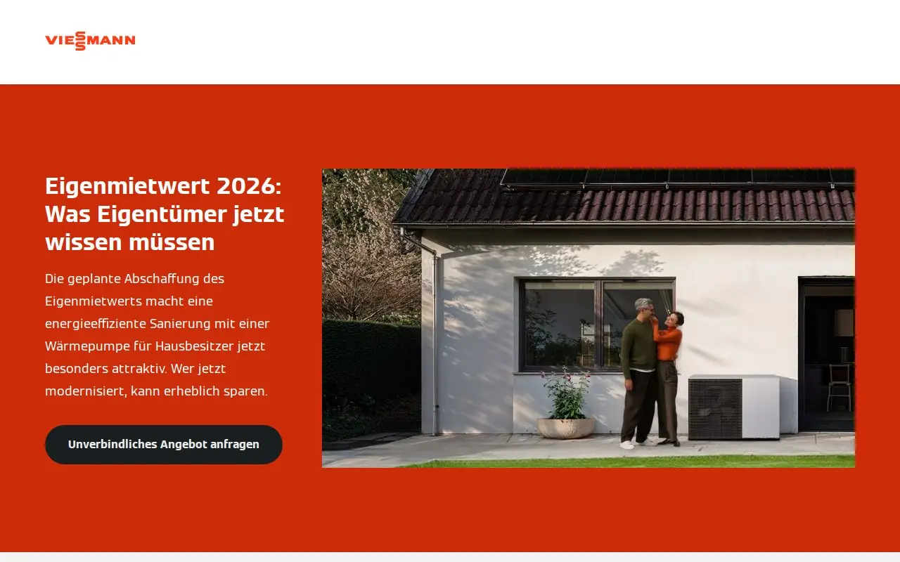 Landing page screenshot