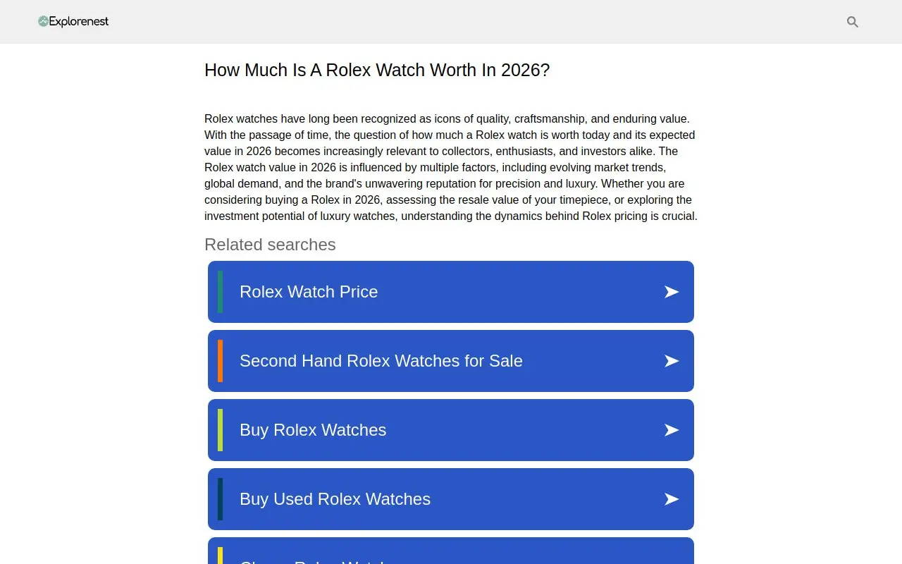 Landing page screenshot