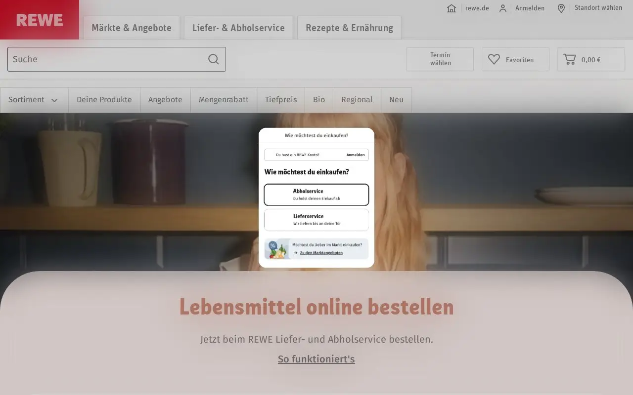 Landing page screenshot
