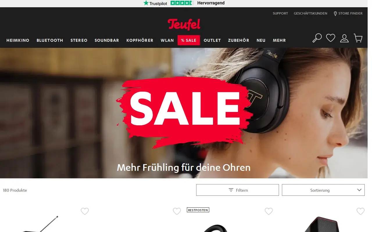 Landing page screenshot