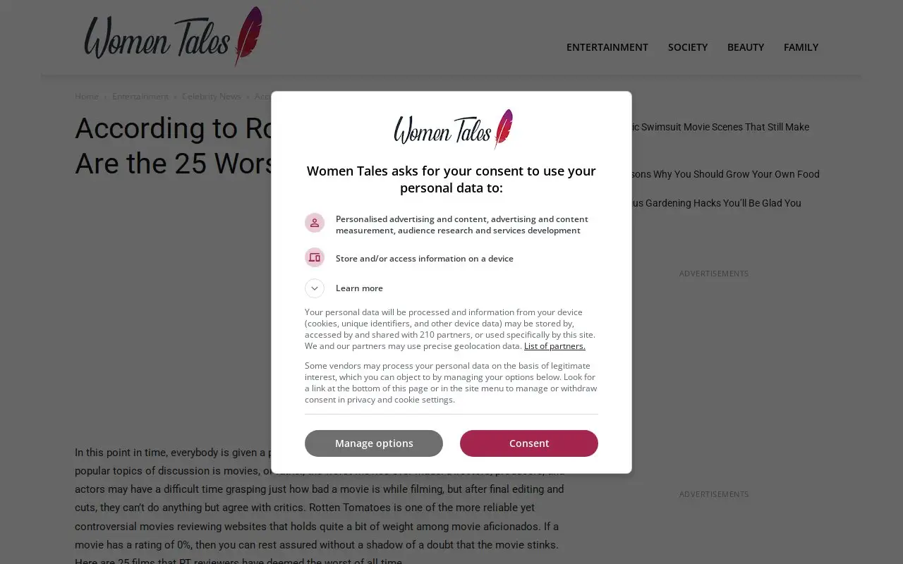 Landing page screenshot