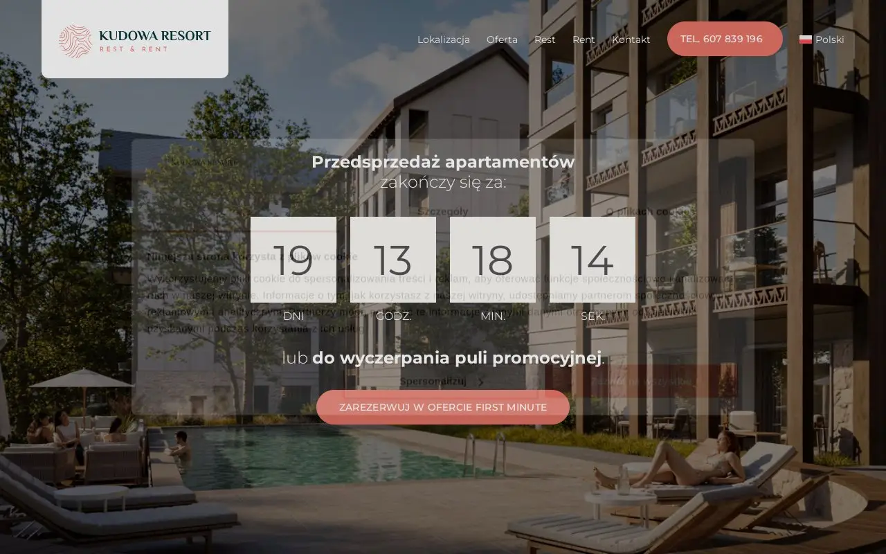 Landing page screenshot