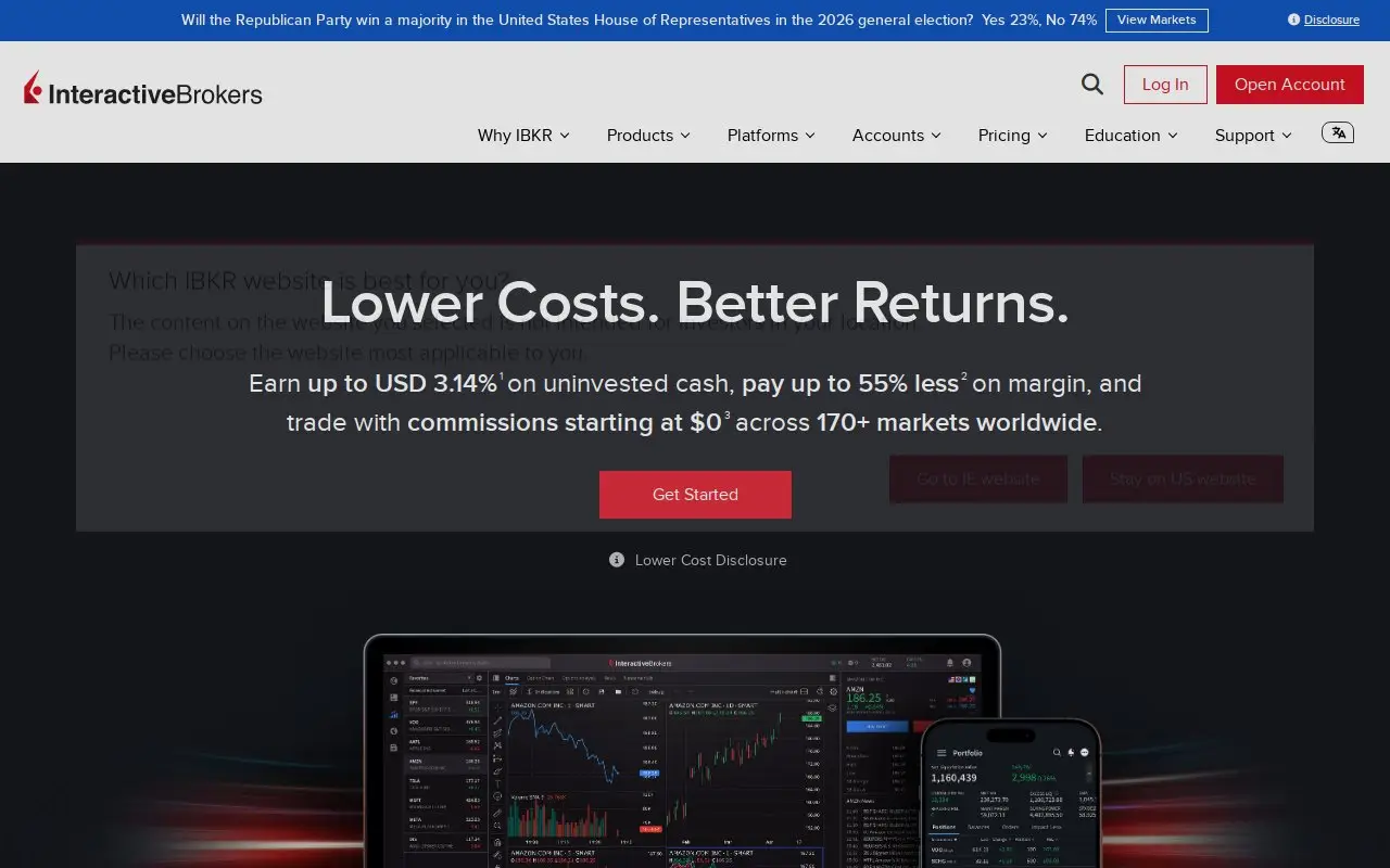 Landing page screenshot