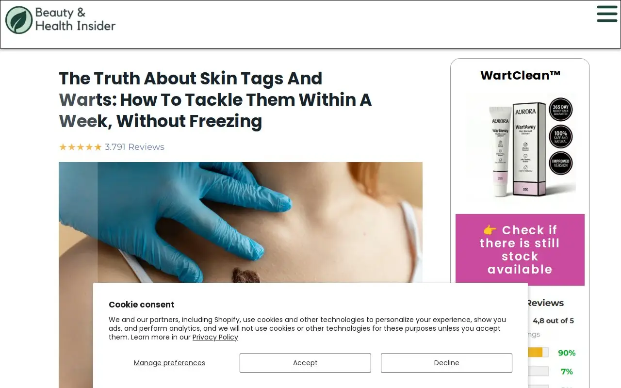 Landing page screenshot