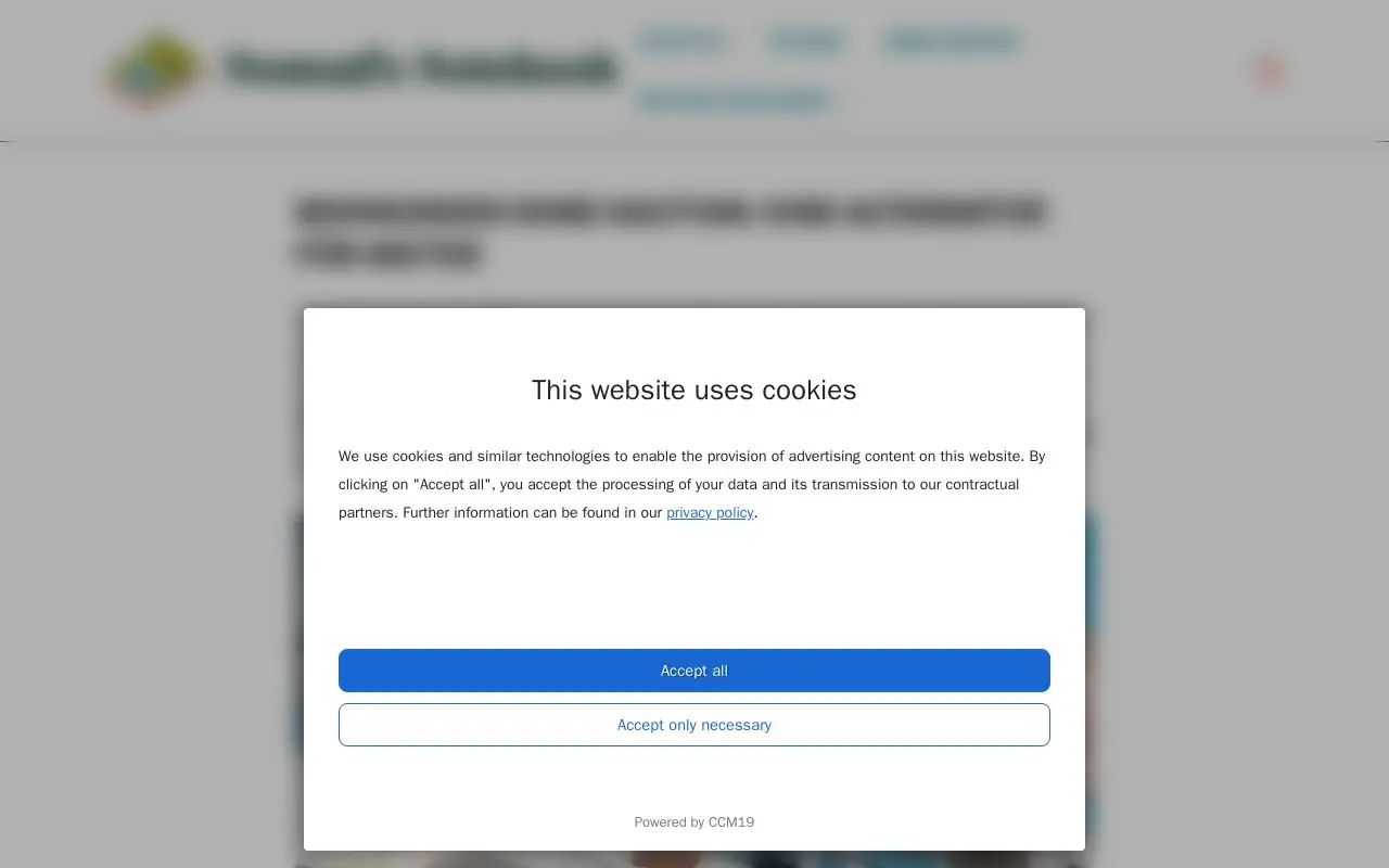 Landing page screenshot