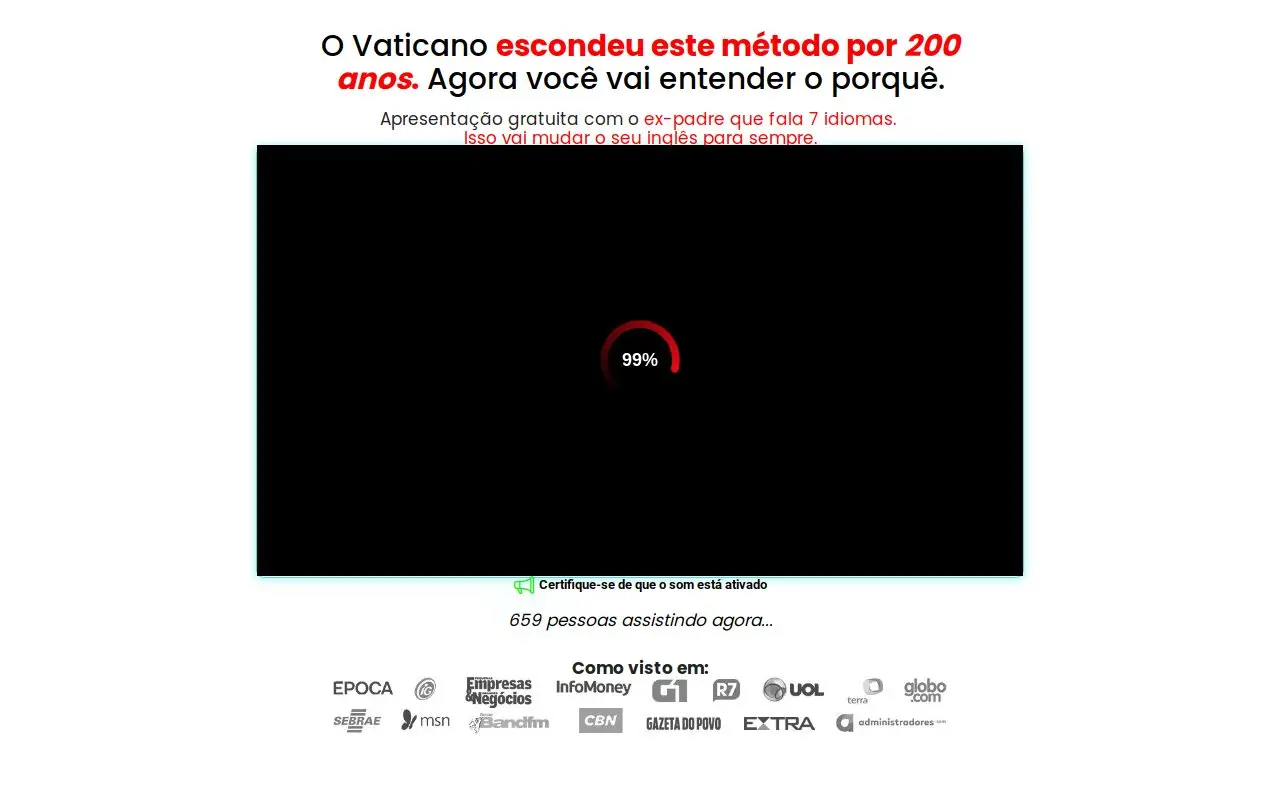 Landing page screenshot