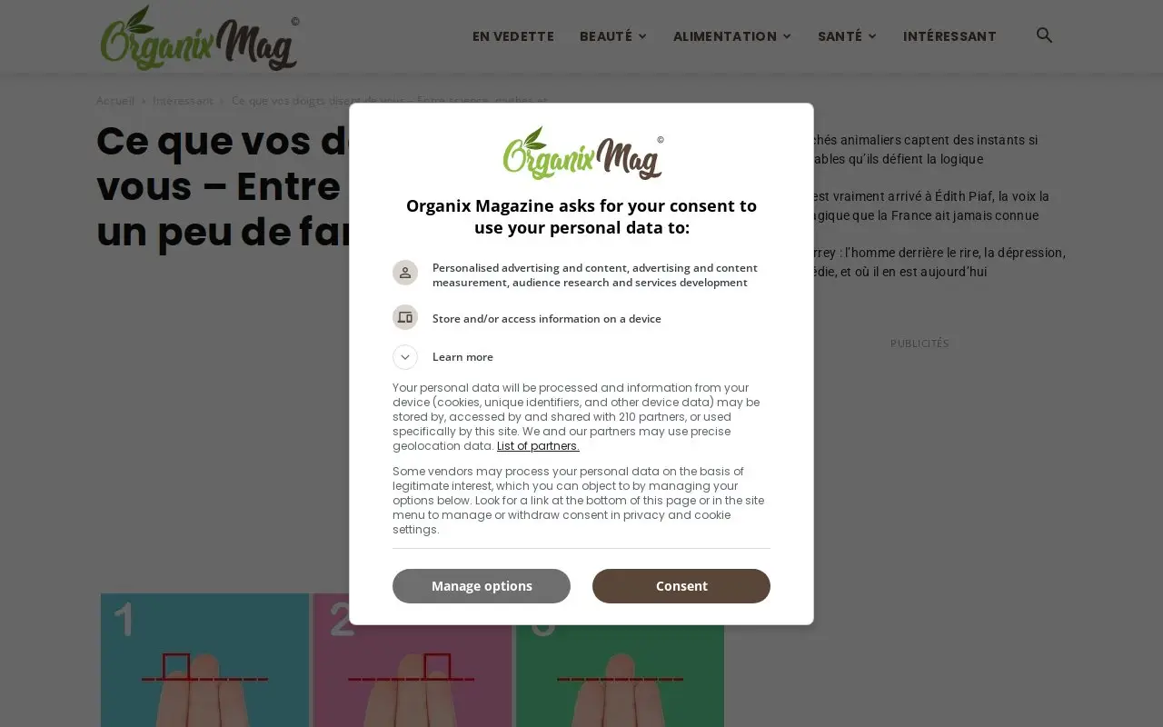 Landing page screenshot