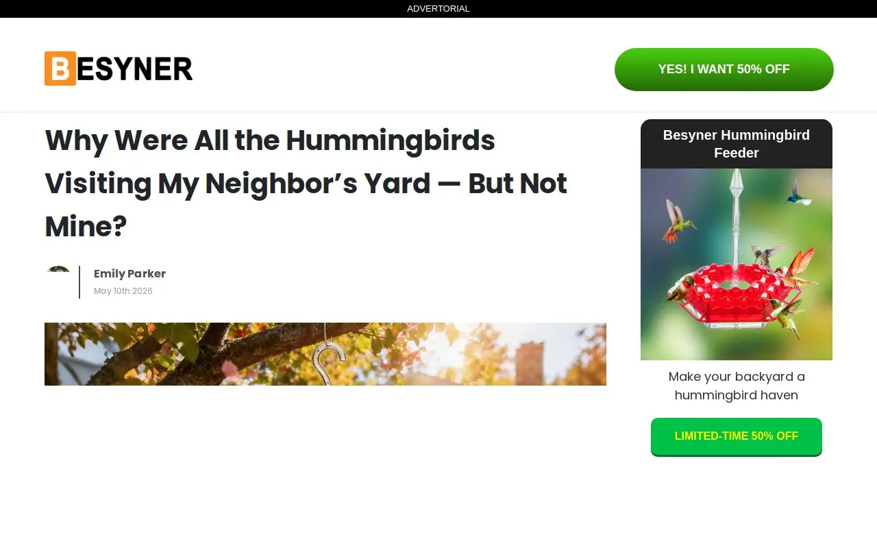 Landing page screenshot