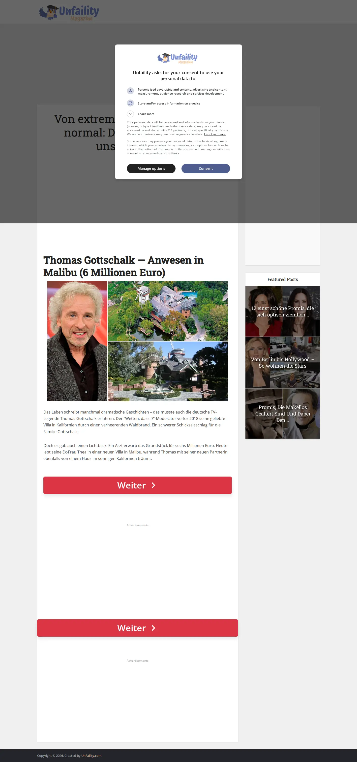 Landing page screenshot