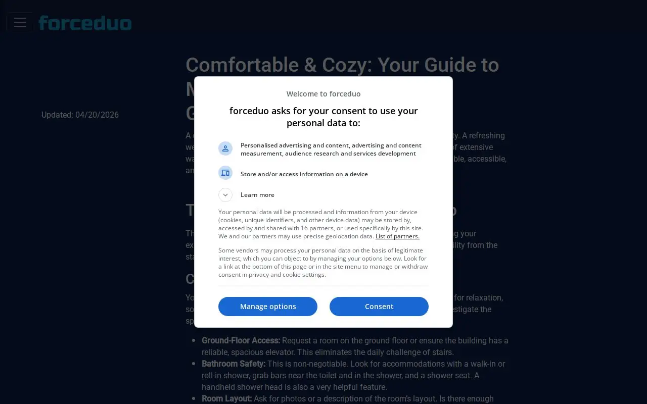Landing page screenshot