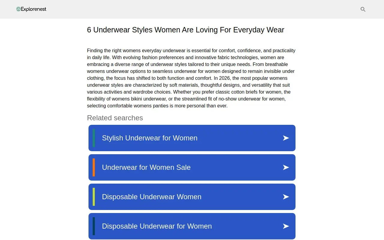Landing page screenshot