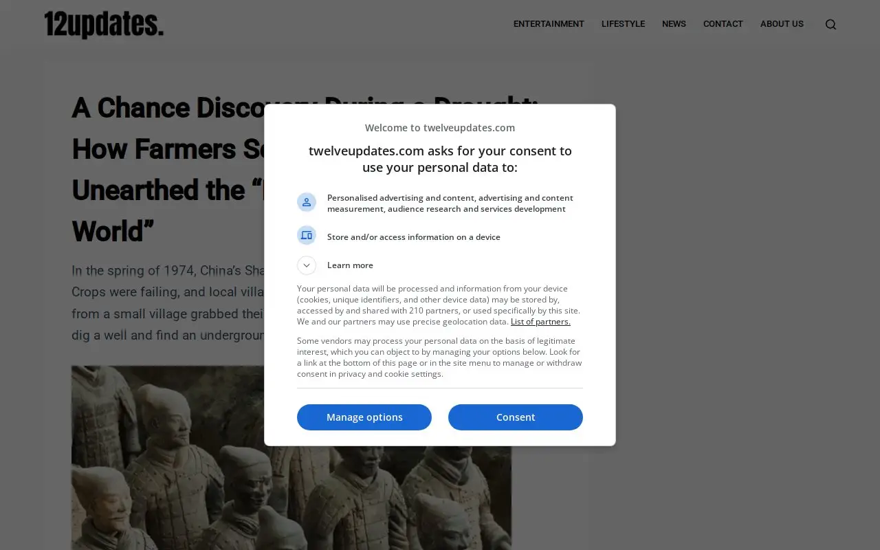 Landing page screenshot