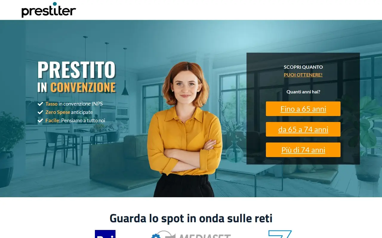 Landing page screenshot