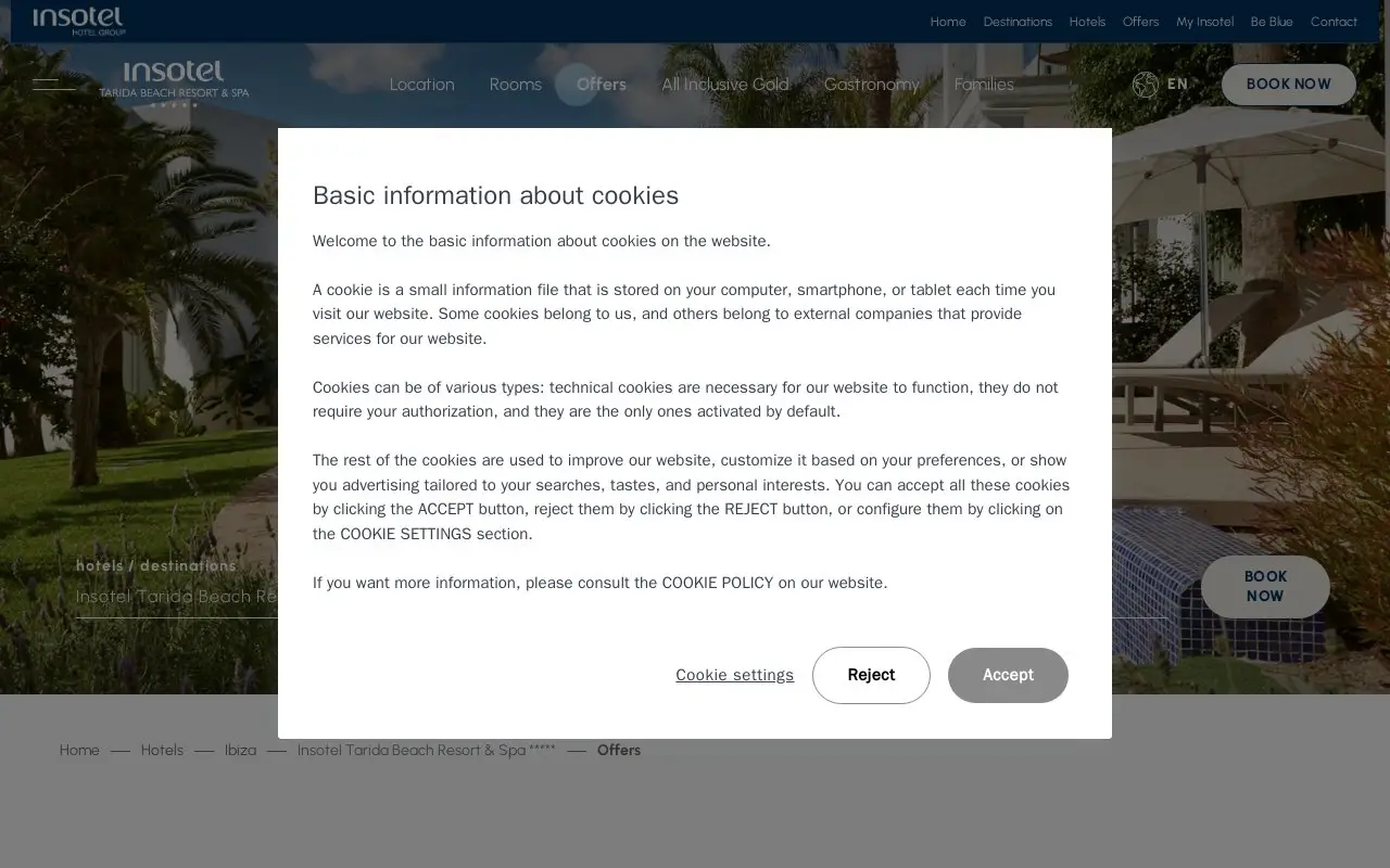 Landing page screenshot