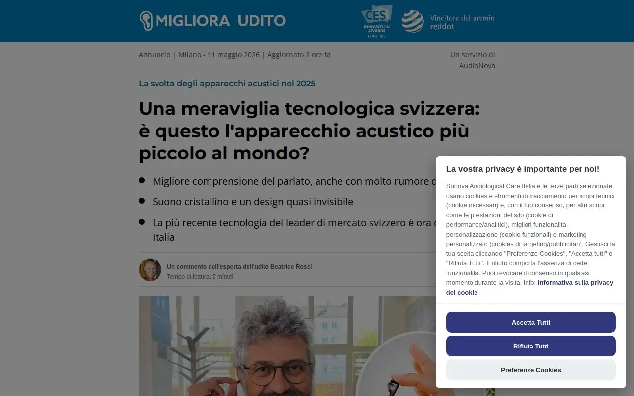 Landing page screenshot