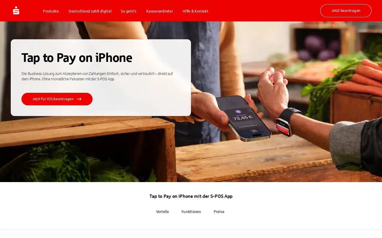 Landing page screenshot