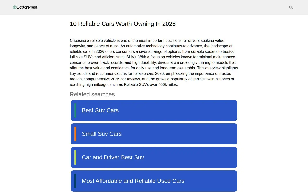 Landing page screenshot