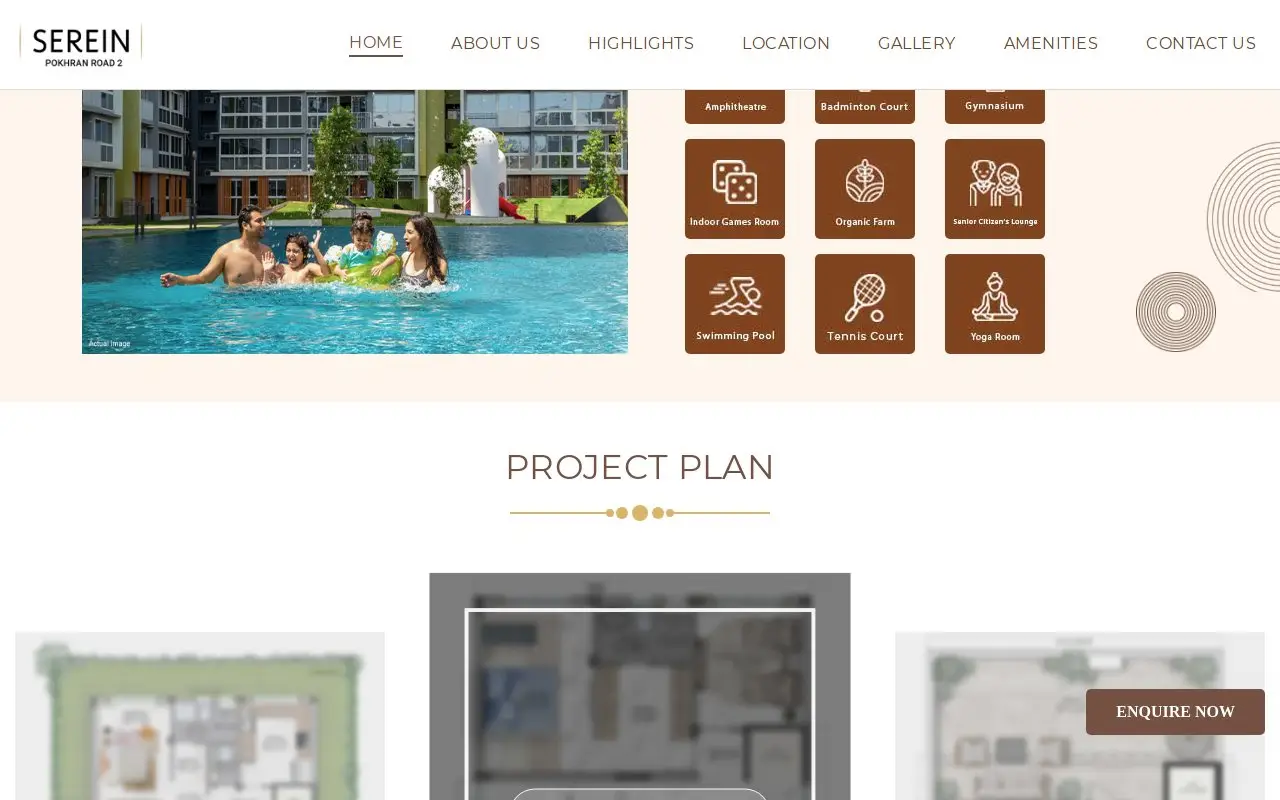 Landing page screenshot