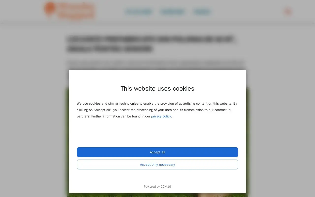 Landing page screenshot