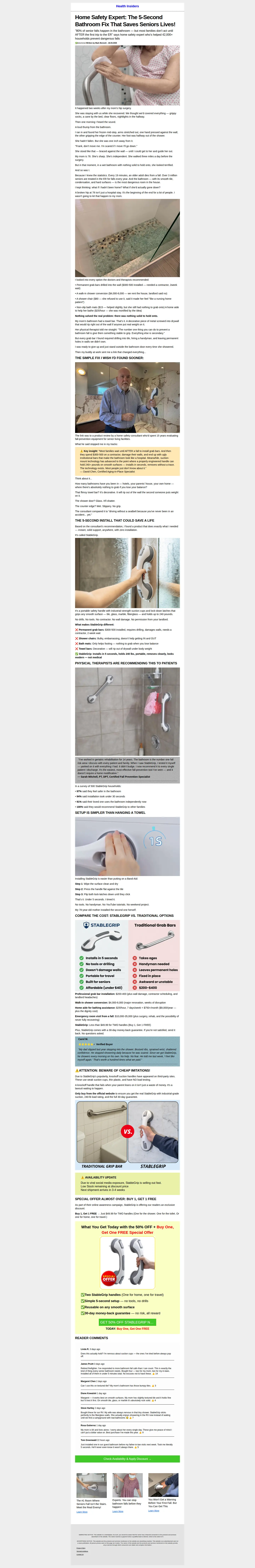 Landing page screenshot